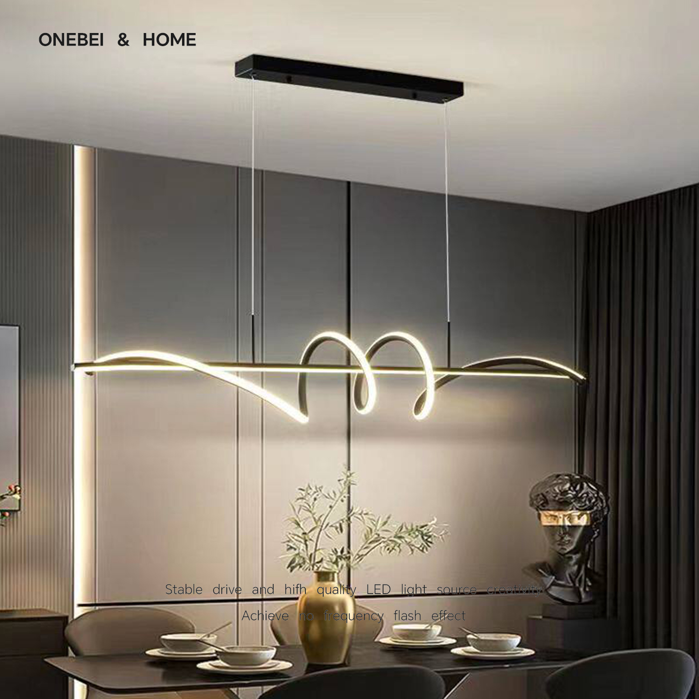 Modern LED Rotating Pendant La - Office Technician ulasan dan harga