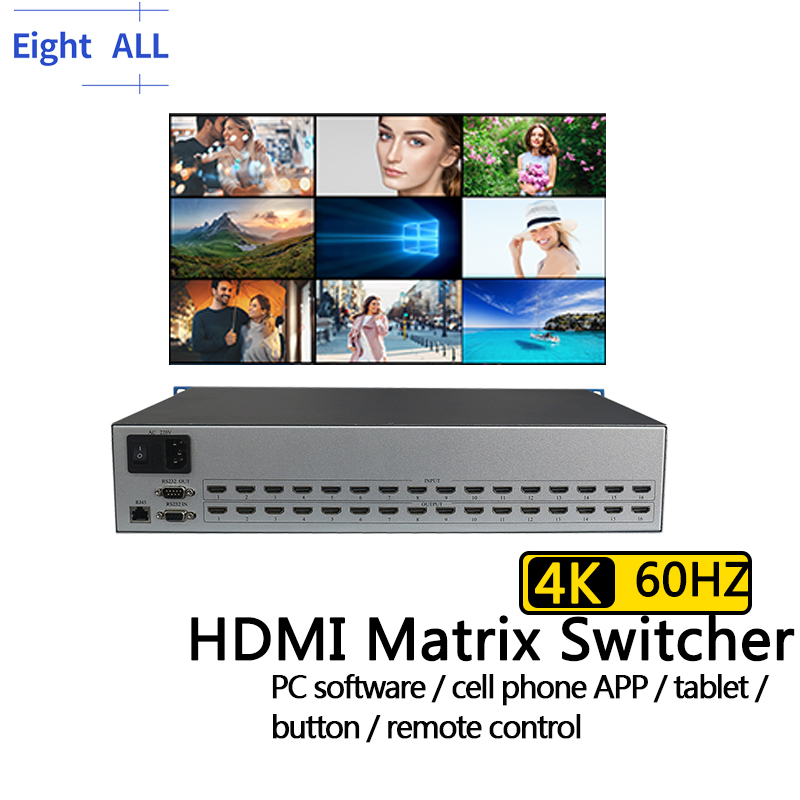 4K@60 HDMI Matrix Switch 8x8 4 - Power Over Ethernet ulasan dan harga