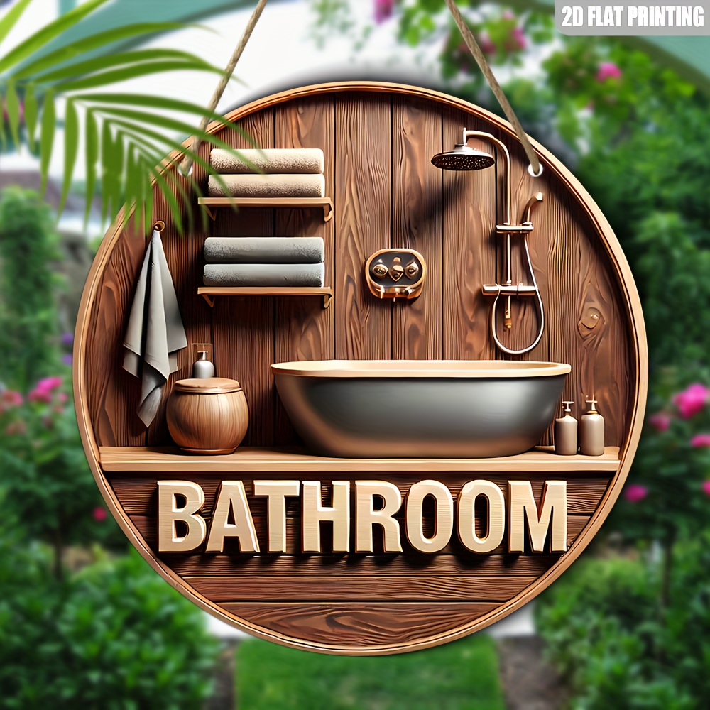 1 Piece 2D Wooden Disc Bathroo - Office Technologies ulasan dan harga