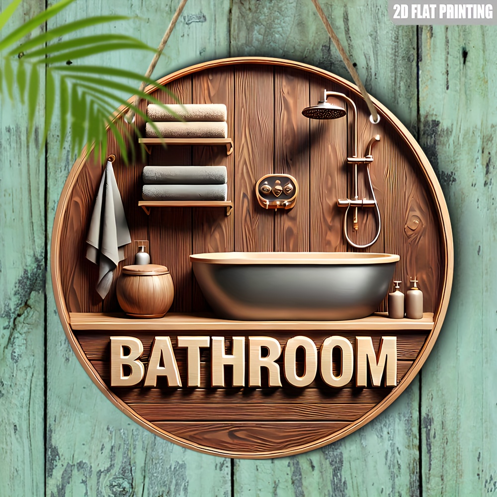 1 Piece 2D Wooden Disc Bathroo - Office Technologies ulasan dan harga