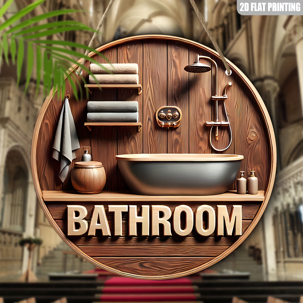 1 Piece 2D Wooden Disc Bathroo - Office Technologies ulasan dan harga